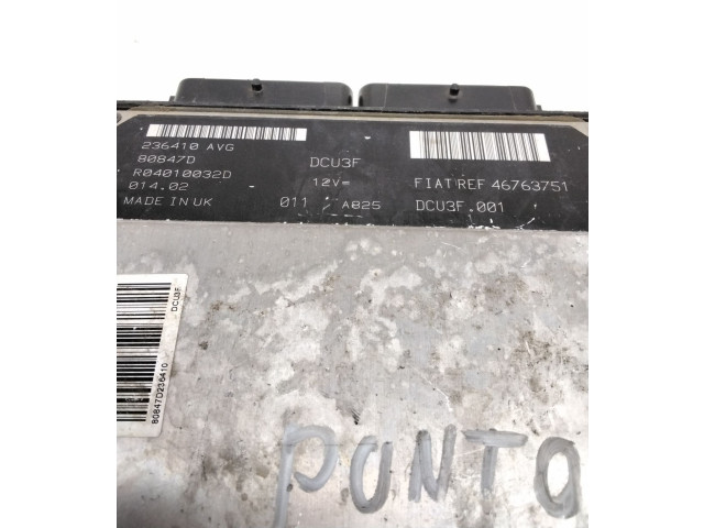 Řídící jednotka 46763751, 80847D Fiat Punto (188) 1999