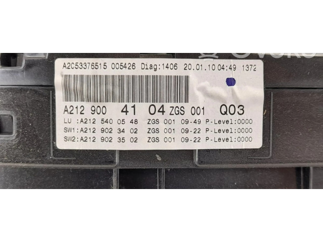 Přístrojová deska Mercedes-Benz E W212 2010 2129004104, 2129005003