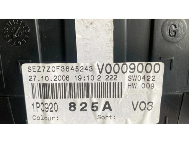 Přístrojová deska  Seat Leon (1P) 2008 1P0920825A, SEZ7Z0F3645243  
