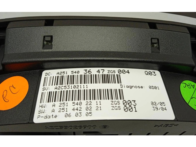 Панель приборов A2515403647   Mercedes-Benz ML W164       