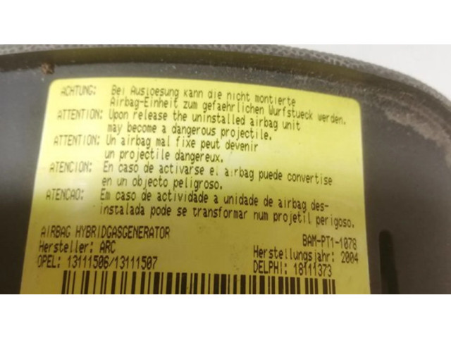 Подушка безопасности водителя 18111373, DAA41948997 Opel Combo C