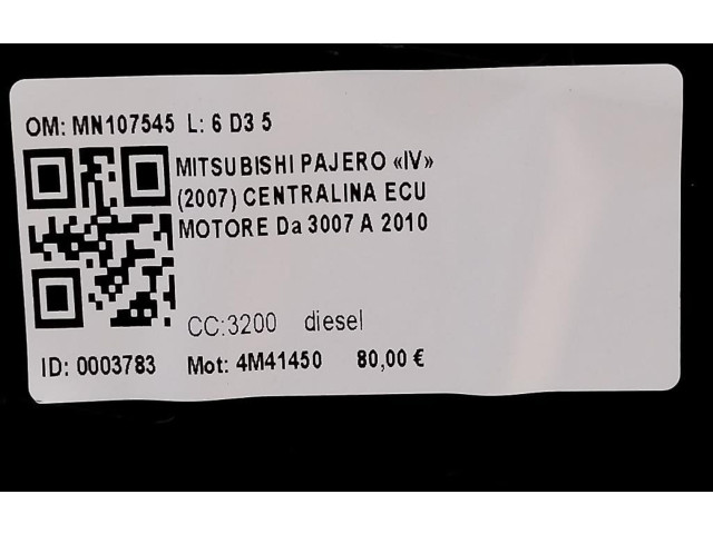 Řídící jednotka MN107545, 4M41450 Mitsubishi Pajero 3007