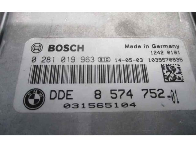 Блок управления двигателя 8574752, 0281019963   BMW X3 F25