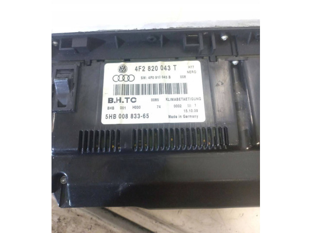 Блок управления климат-контролем 4F2820043T Audi A6 S6 C6 4F