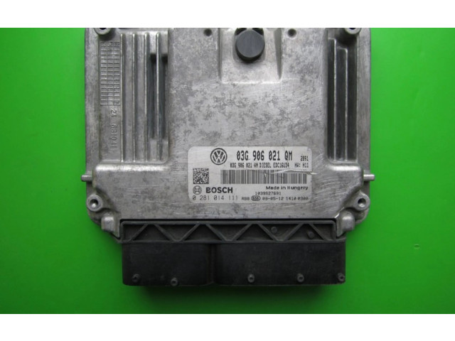 Блок управления двигателем Блок управления 03G906021QM, 0281014111   Skoda Superb B5 (3U)