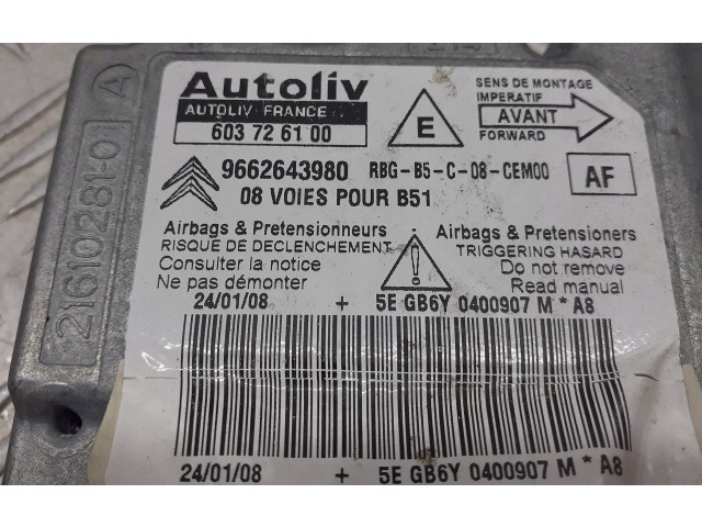 Блок подушек безопасности 9662643680   Citroen C4 I