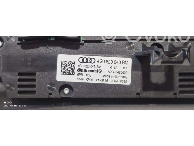 Блок управления климат-контролем 4G0820043   Audi A6 S6 C7 4G
