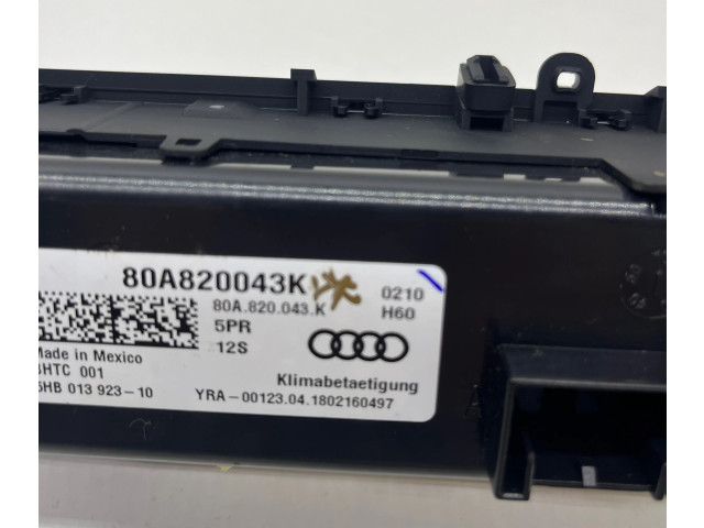 Блок управления климат-контролем 80A820043K Audi Q5 SQ5