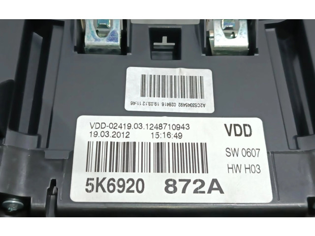 Панель приборов 5K6920872A   Volkswagen Golf VI       