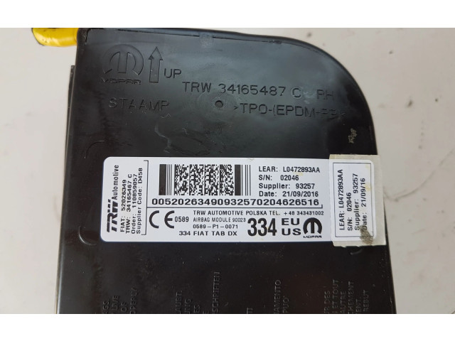 Подушка безопасности в сиденье 34165487, L0472893AA Fiat 500X