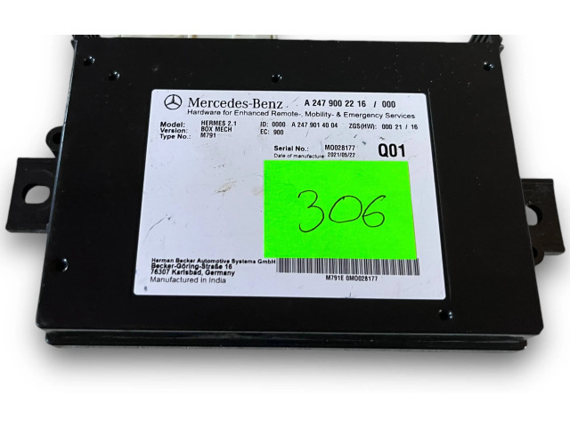 Блок комфорта S306, A2479002216 Mercedes-Benz GLB x247