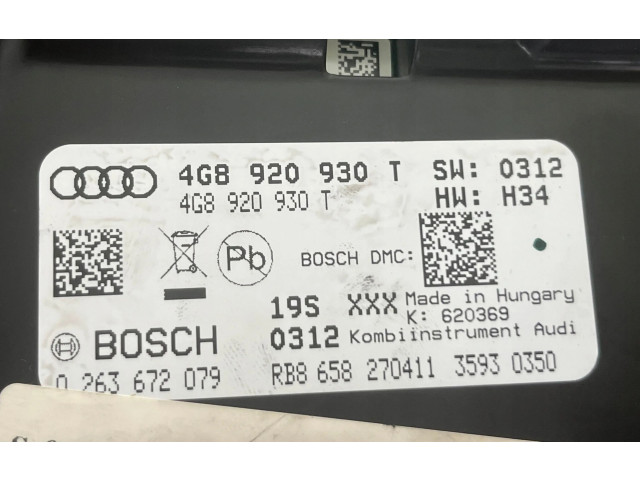 Панель приборов 4G8920930T Audi A7 S7 4G
