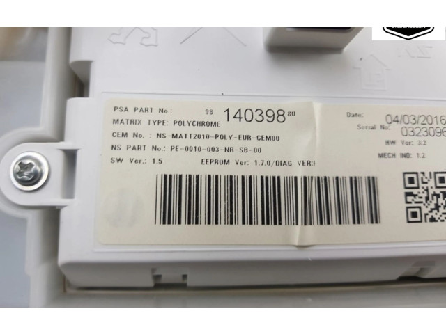 Панель приборов 9814039880, 9814039880 Peugeot 2008 I