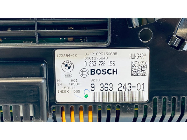 Přístrojová deska BMW 7 F01 F02 F03 F04 2009 9363243, 0263726156