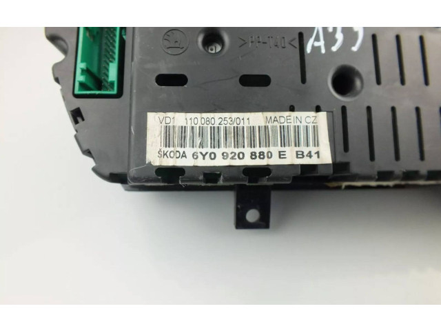 Панель приборов 6Y0920880E Skoda Fabia Mk1 (6Y)