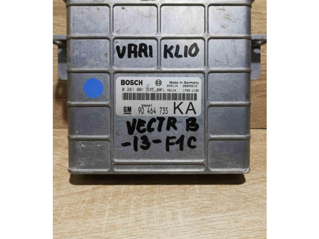 Блок управления двигателем Блок управления 90464735, 0281001335 Opel Vectra B
