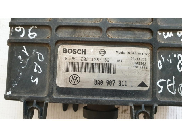 Блок управления двигателя 8A0907311L, 0261203188   Audi 80 90 B3