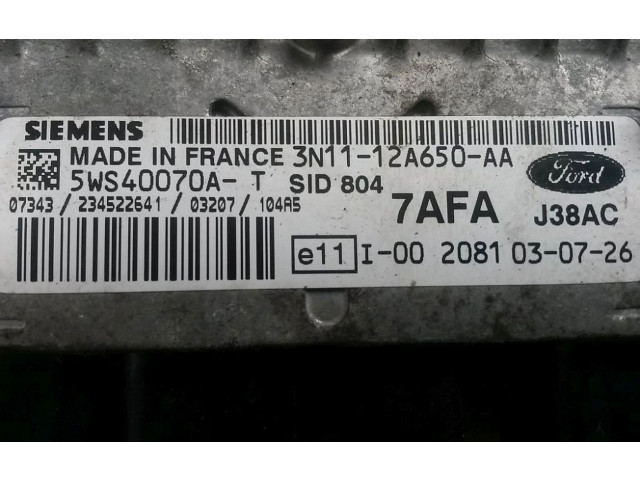 Блок управления двигателя 3N1112A650AA, 3N1112A650AA   Ford Fusion