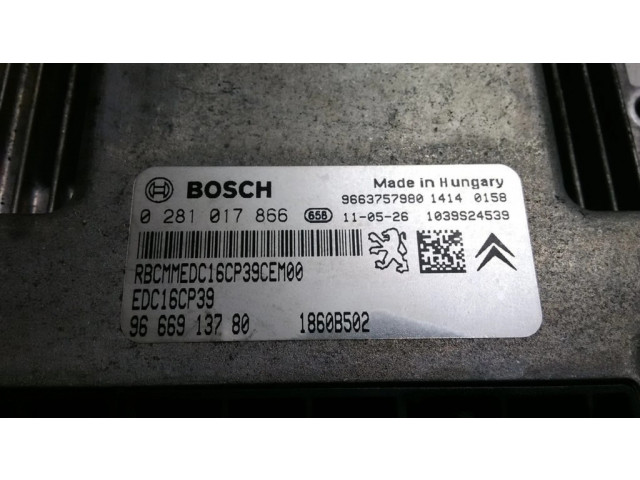 Řídící jednotka 0281017866, 9666913780   Citroen C-Crosser 2010