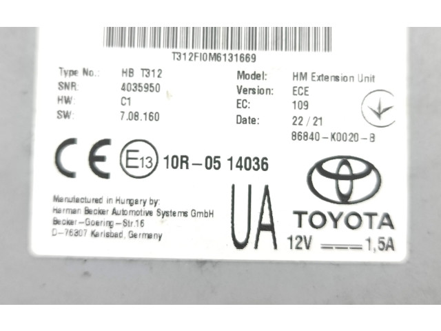 Блок управления навигации (GPS) 86840K0020B   Toyota Corolla E210 E21