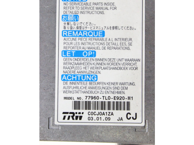 Блок подушек безопасности 77960TL0E920M1   Honda Accord