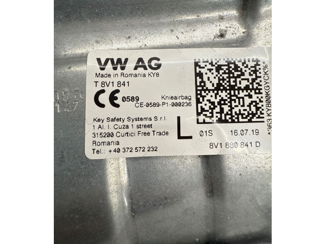 Подушка безопасности для колен 8V1880841D, T8V1841   Audi A3 S3 8V