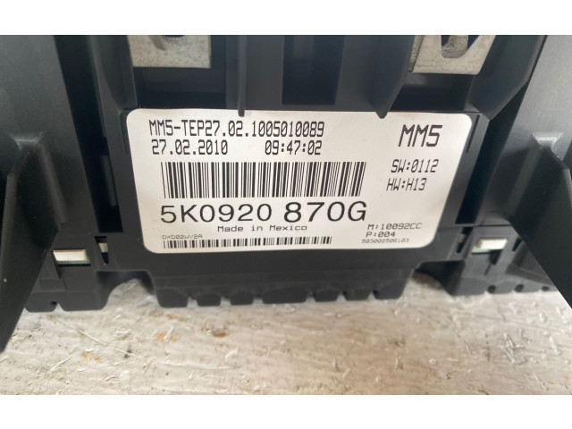 Панель приборов 5K0920870G, 1005010089   Volkswagen Golf VI       