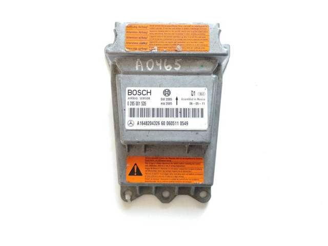 Блок подушек безопасности A1648204326, 0285001535 Mercedes-Benz ML W164
