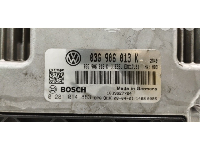 Řídící jednotka 03G906013K, 0281014883 Seat Ibiza IV (6J,6P) 2008