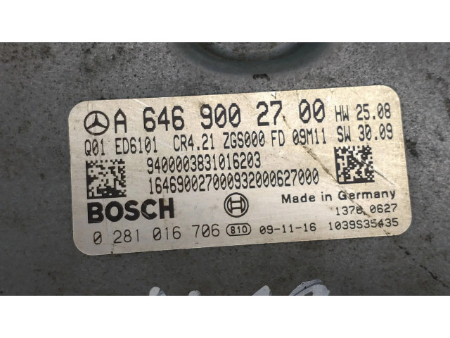 Řídící jednotka A6469002700, 0281016706 Mercedes-Benz Vito Viano W639 2009