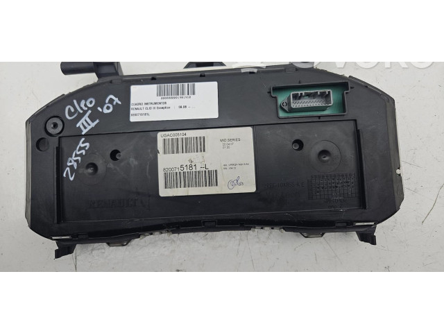Спидометр (приборный щиток) 8200715181L   Renault Clio III  