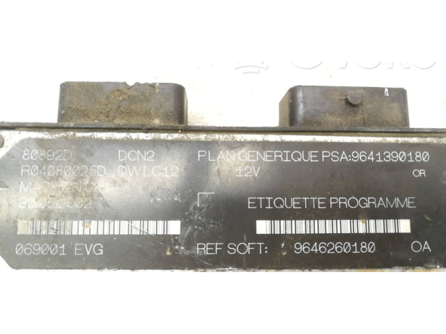 Řídící jednotka 9646260180, 9641390180   Citroen Berlingo 1997