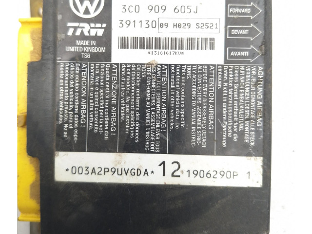 Блок подушек безопасности 3C0909605J, 391130   Volkswagen PASSAT B6