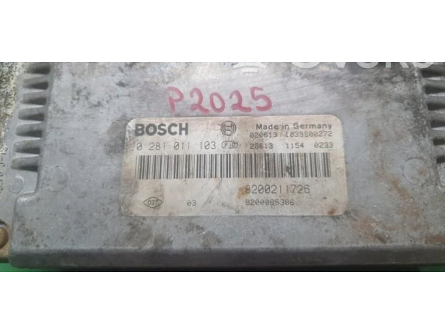 Řídící jednotka 0281011103, 8200211726. Renault Espace I 1985