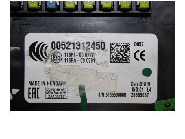 Блок предохранителей 00521312450 Jeep Renegade