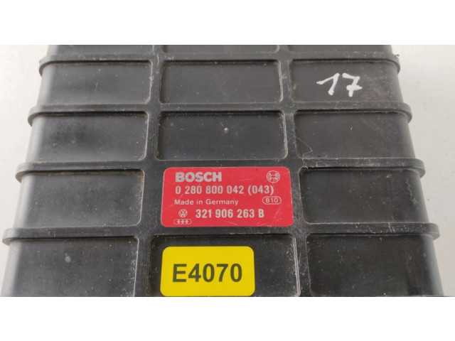 Блок управления двигателя 321906263B, 0280800042 Volkswagen PASSAT B3