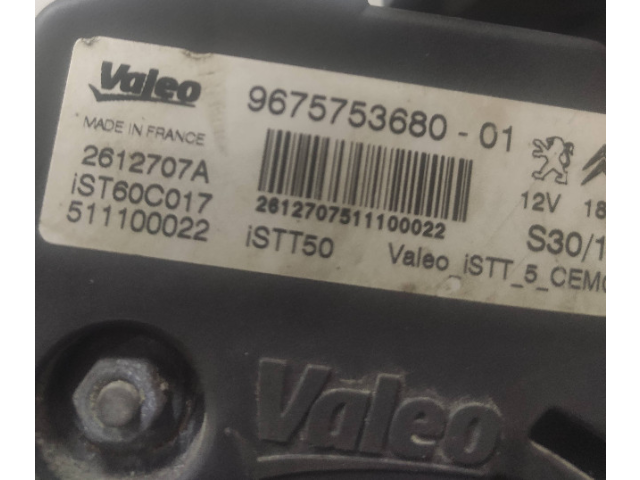 Генератор 9675753680, 2612707A   Peugeot 5008      