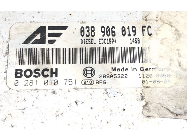 Řídící jednotka 038906019FC   Seat Alhambra (Mk1) 2000