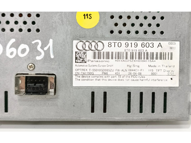 Экран/ дисплей / маленький экран 8T0919603A, PANASONIC Audi A4 S4 B8 8K
