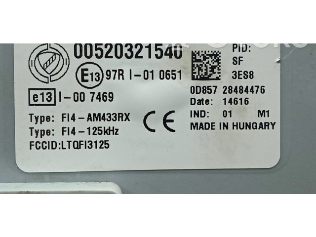 Pojistková skříňka Řídící jednotka BSM 00520321540, DELPHI   Fiat Doblo 2016