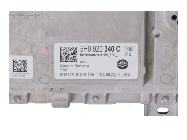 Панель приборов 5H0920340C Volkswagen Golf VIII