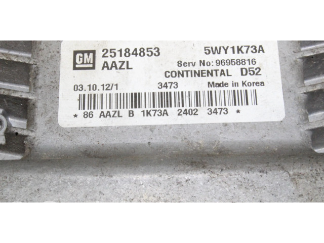 Блок управления двигателя 25184853, 5WY1K73A   Chevrolet Spark