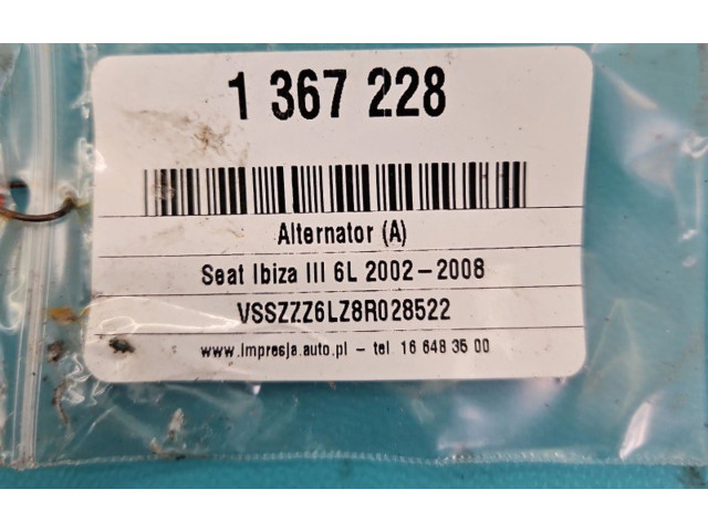 Генератор 0124325012, IMPRK1367228   Seat Ibiza III (6L)      