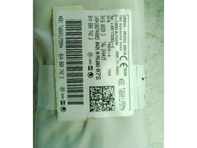 Боковая подушка безопасности 8V4880742D Audi A3 S3 A3 Sportback 8P