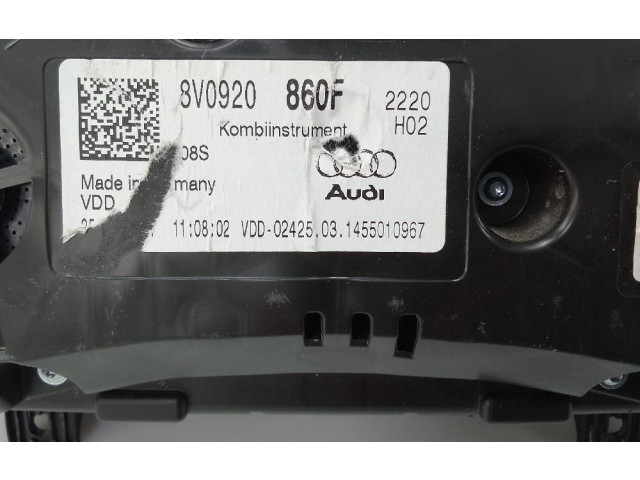 Панель приборов 8V0920860F Audi A3 S3 A3 Sportback 8P