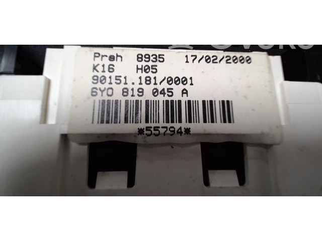 Блок управления климат-контролем 6Y0819045A, NICHTZUTREFFEND   Skoda Fabia Mk1 (6Y)