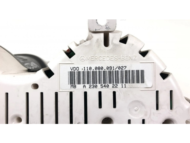 Přístrojová deska Mercedes-Benz SL R230 2002 110080091027