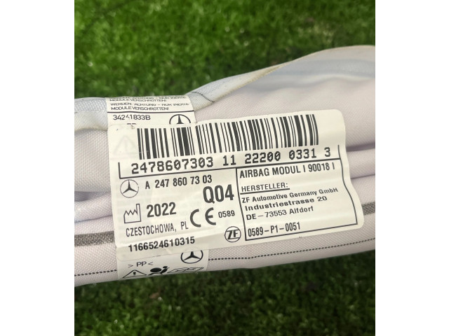 Боковая подушка безопасности A2478607303, 2478607303   Mercedes-Benz EQA