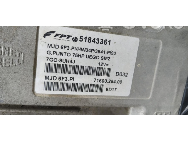 Řídící jednotka 51843361   Fiat Punto (199) 2009