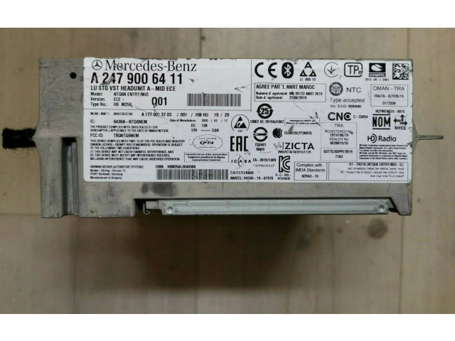 Радио/ проигрыватель CD/DVD / навигация A2479006411   Mercedes-Benz GLA H247   